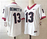 Men's Georgia Bulldogs #13 Stetson Bennett IV White 2022 Vapor Untouchable Stitched Nike NCAA Jersey,baseball caps,new era cap wholesale,wholesale hats